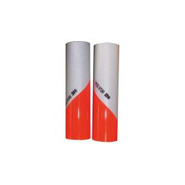 KIT 2 ROLLEN ALTERNATIVE STREIFEN 0,14x1,12m KLASSE A ROT FLUO 3M